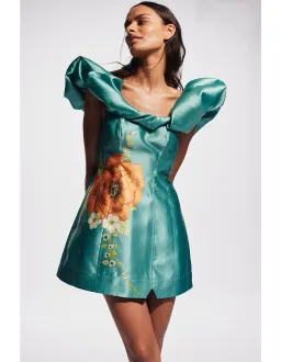 Alemais Regent Jade Mini Dress, Size 12 for rent on The Volte - image 3