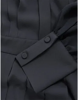 Reiss Giselle Pleat Mini Dress Navy Size 6 for rent on The Volte - image 5