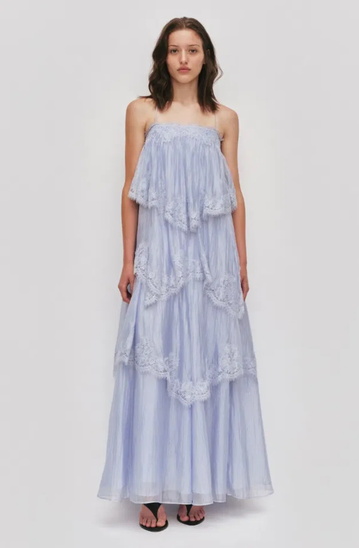 AJE Ophelia Lace Gown French Blue Size 8 - Image 1