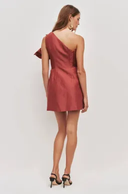Aje Isla mini dress Rust Size 10 for rent on The Volte - image 5