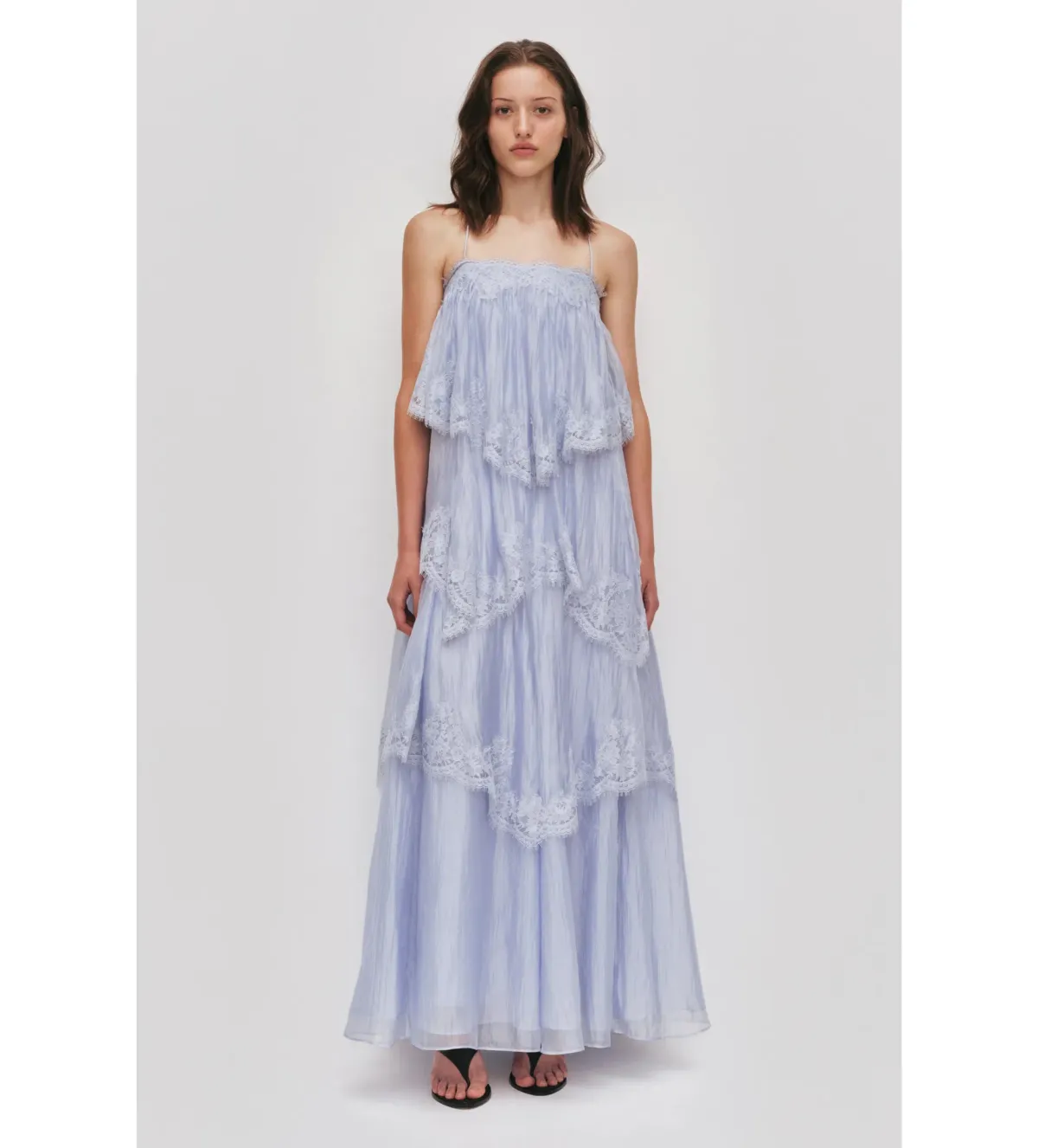 Aje Ophelia Lace Gown in French Blue Size AU8 - Image 1