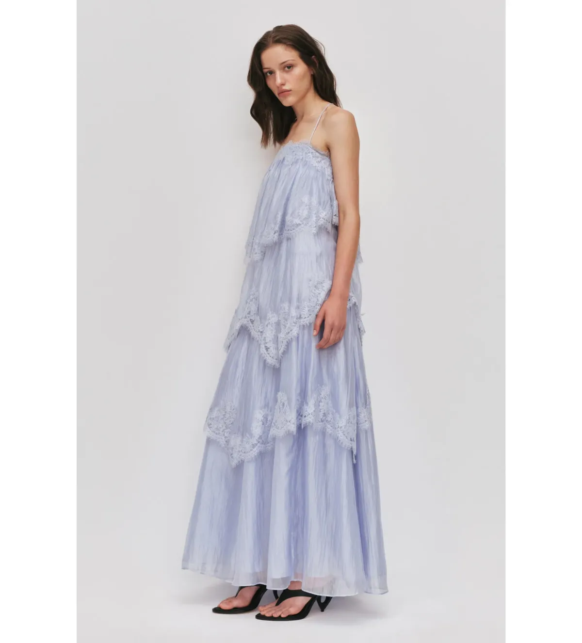 Aje Ophelia Lace Gown in French Blue Size AU10 - Image 2
