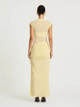 BECKER MAXI DRESS | LEMON CREAM - SIZE 6 for rent on The Volte - image 3