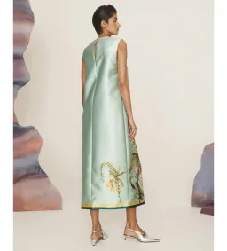 Alemais Anita Satin Crepe Midi Dress in Print Size AU10 for rent on The Volte - image 3