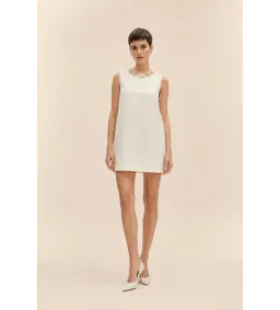 Rachel Gilbert Ludovica Shift Mini Dress with Crystal Embellishments in Ivory AU 8 - Hen's & Bachelorette Party Dress for rent on The Volte - image 1