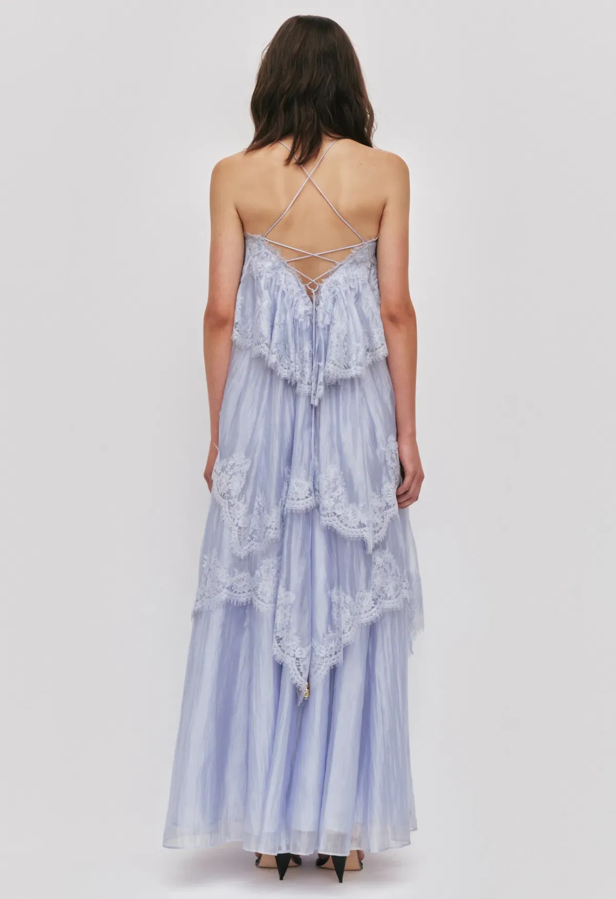 Aje Ophelia Lace Gown size 16 Blue  - Image 5