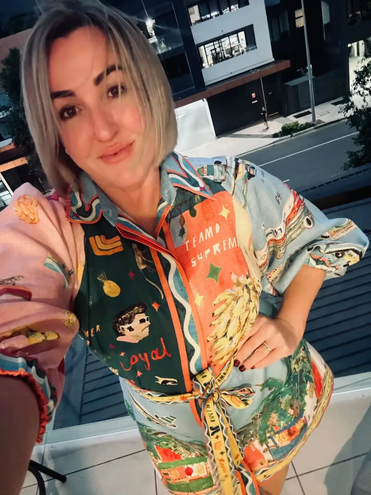 ALEMAIS ALL ABOARD MINI SHIRTDRESS SIZE 16 - Image 2