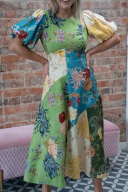 ALEMAIS AVERY SPLICED MIDI DRESS for rent on The Volte - image 3