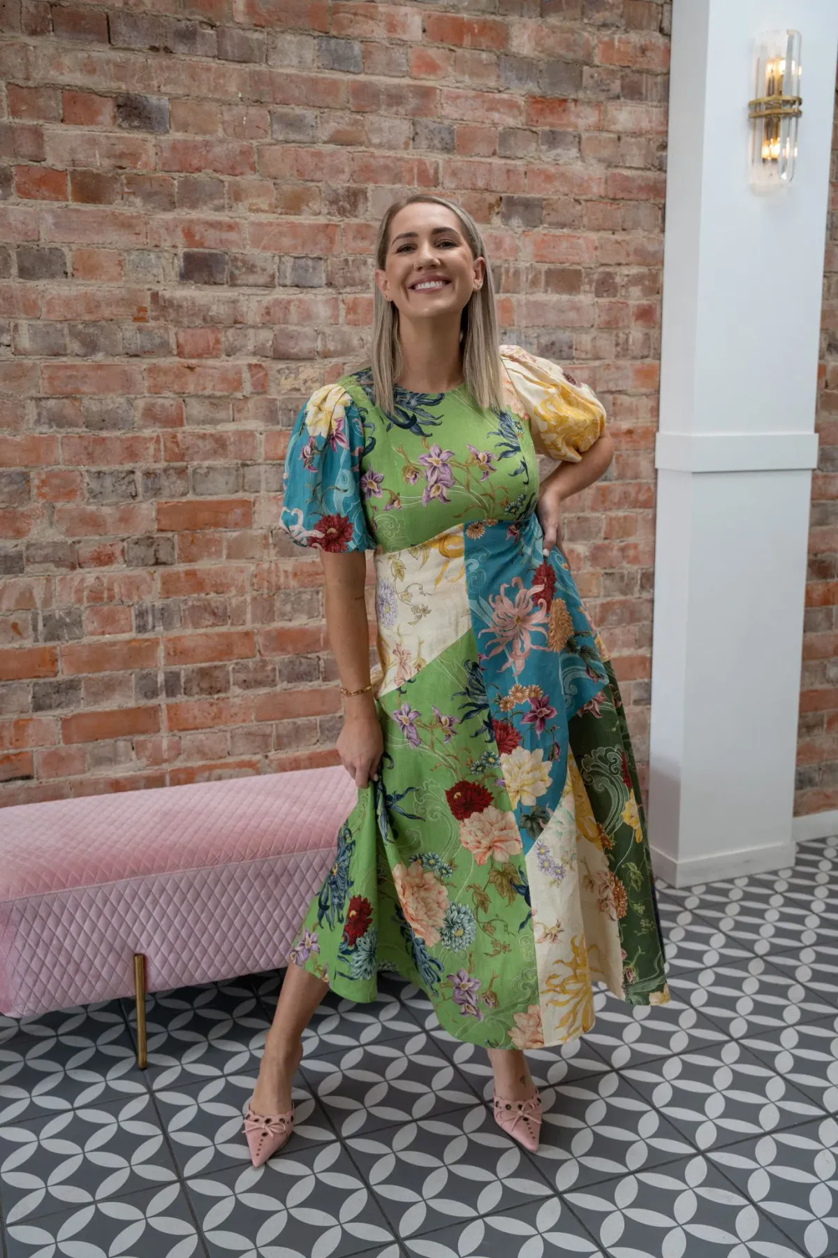 ALEMAIS AVERY SPLICED MIDI DRESS - Image 4