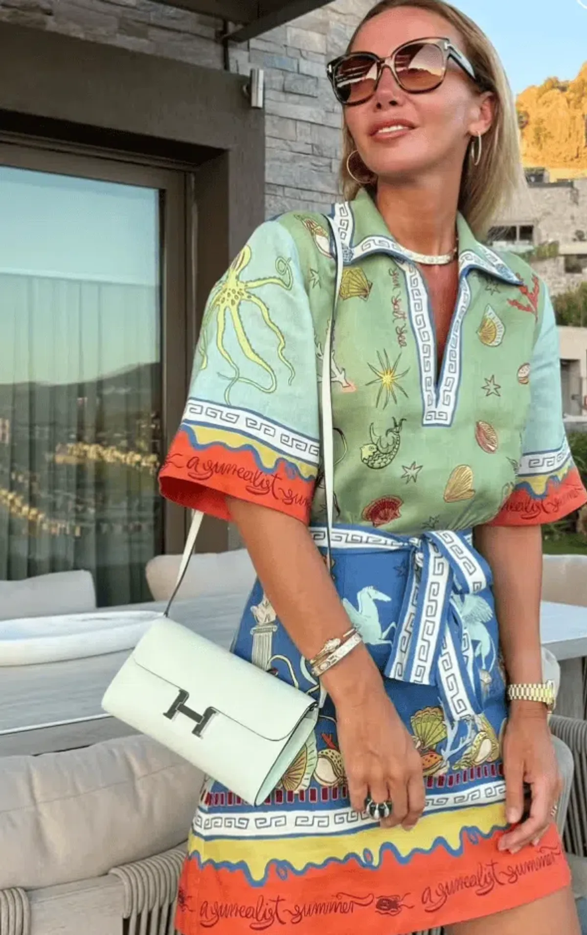 ALEMAIS SURREALIST V NECK MINI SIZE 16 - Image 1