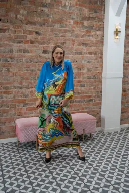 ALEMAIS LUCKY PACE SILK MIDI DRESS SIZE 14 for rent on The Volte - image 1