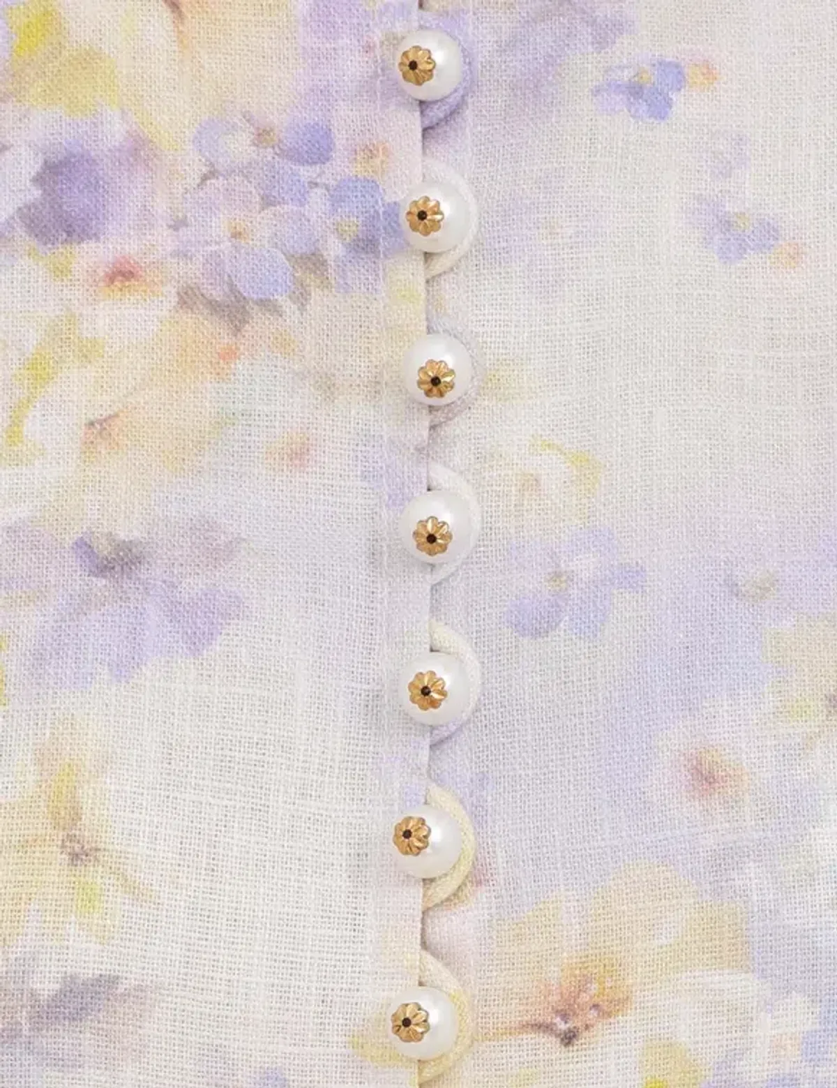 ZIMMERMANN CRUSH BUTTONED MINI DRESS SIZE 3/14 - Image 3