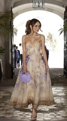 ZIMMERMANN DAWNING PICNIC MIDI DRESS SIZE 3/14 for rent on The Volte - image 1