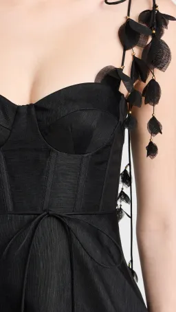 ZIMMERMANN NATURA CORSET MIDI [BLACK] SIZE 3/14 for rent on The Volte - image 6