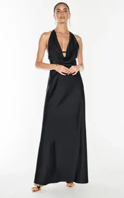 Manning Cartell Charmed Cowl Slip Dress Black Size 6 for rent on The Volte - image 1