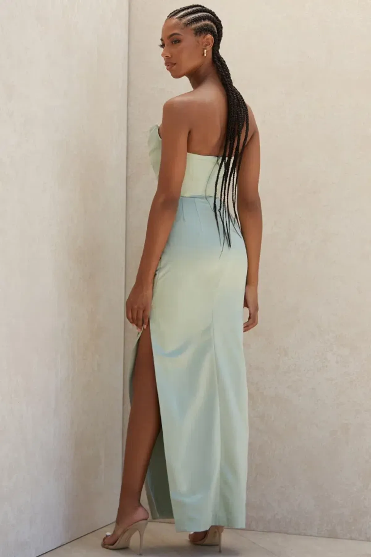 House of CB Adrienne Dress Size 6 in Sage - Image 4