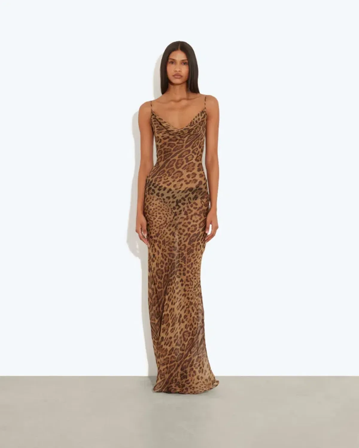 Rat & Boa Valentina Dress Leopard Print Size S / AU 8 - Image 2