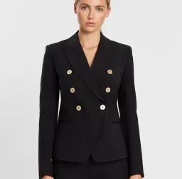 Camilla And Marc Dimmer Blazer Jacket In Blake Black | Size AU 8 for rent on The Volte - image 1