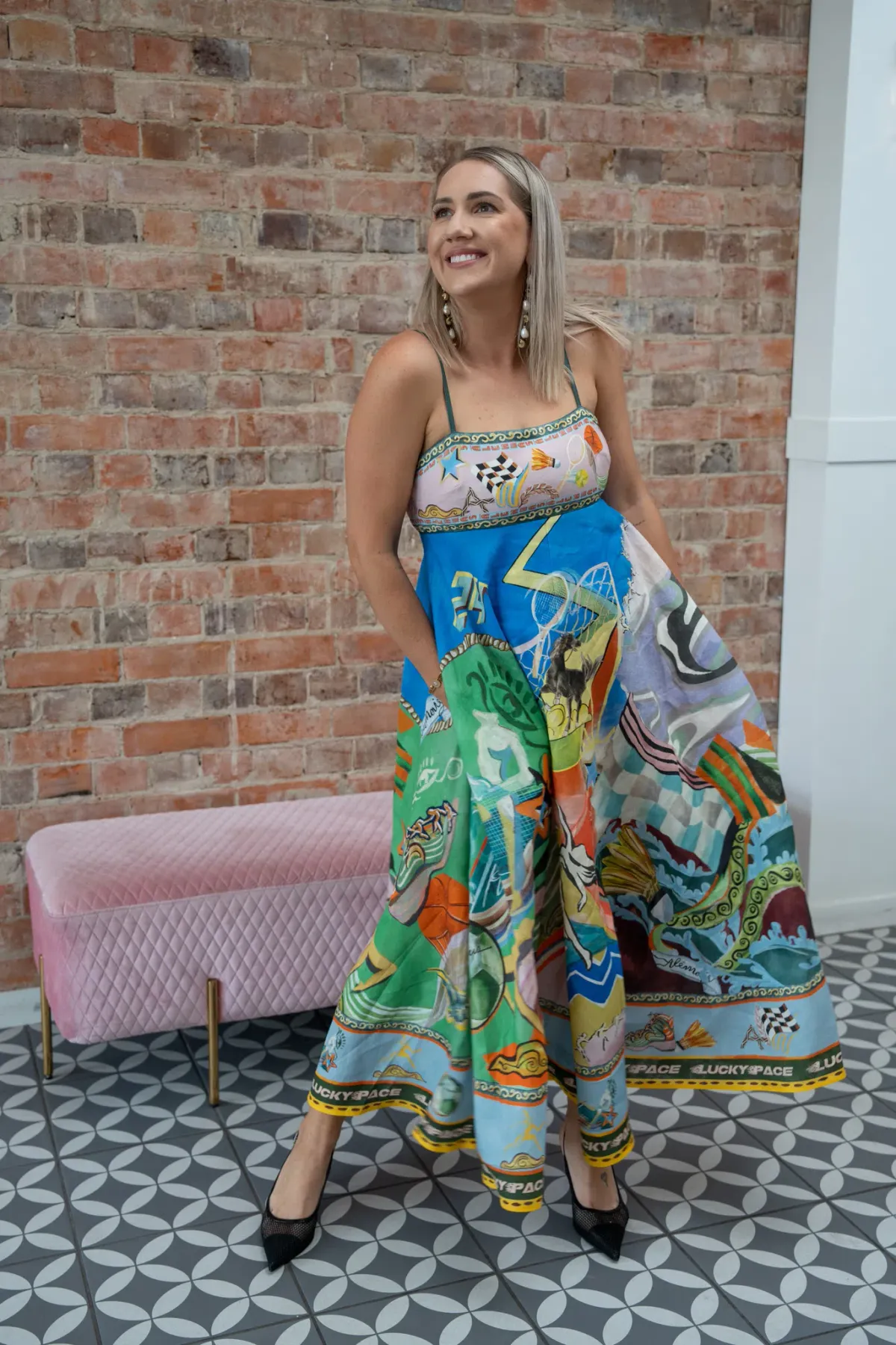 ALEMAIS LUCKY PACE SUNDRESS SIZE 12 - Image 4