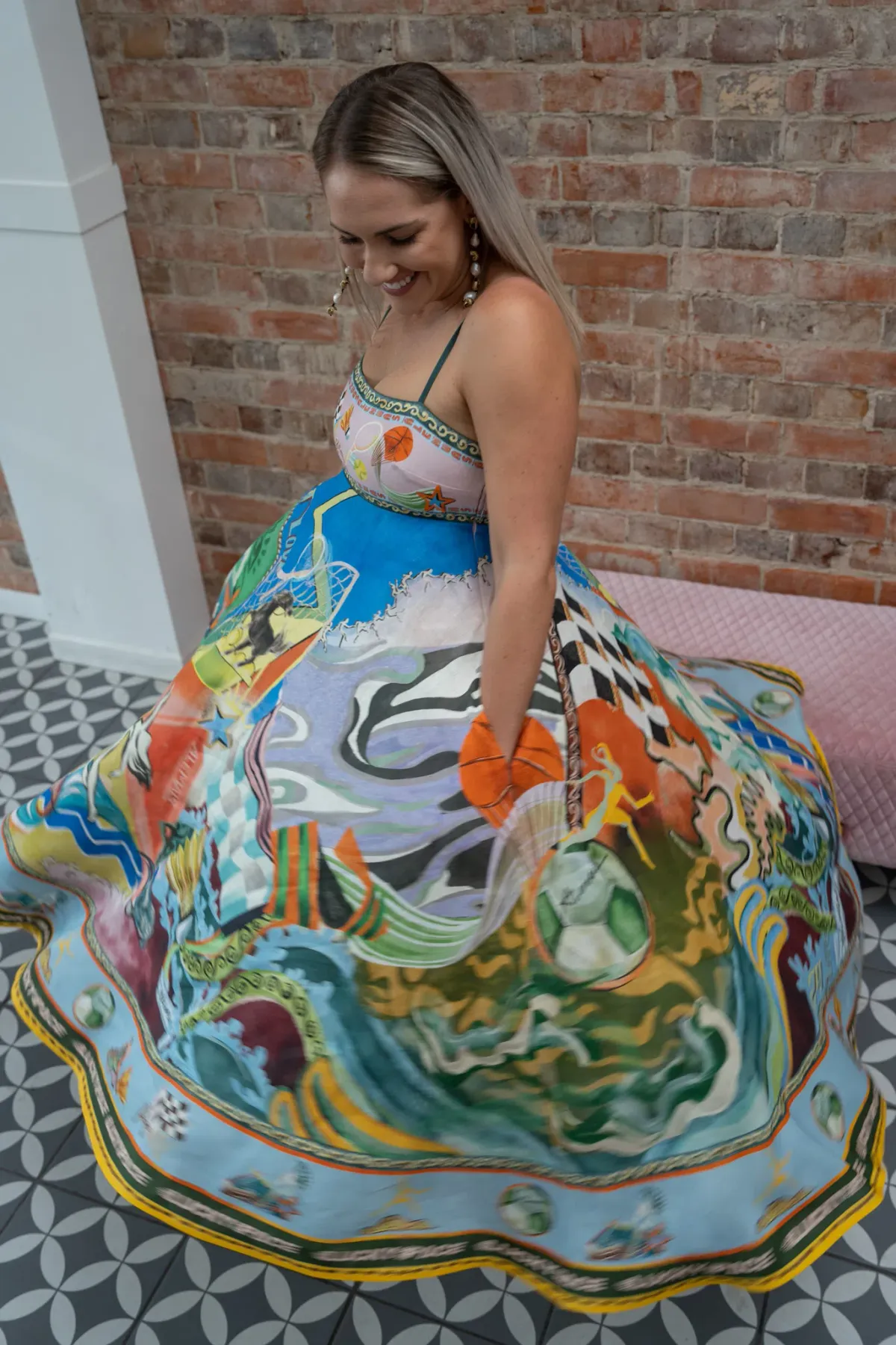 ALEMAIS LUCKY PACE SUNDRESS SIZE 12 - Image 3