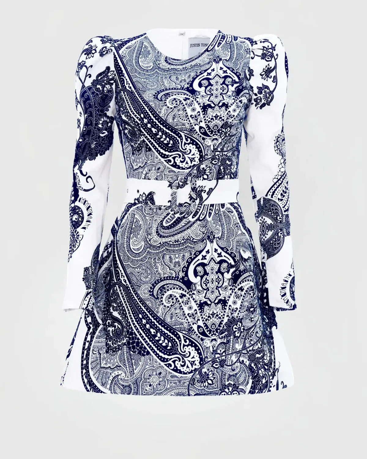 JUSTIN TONG HAZEL MINI DRESS [BLUE PAISLEY] - Image 5