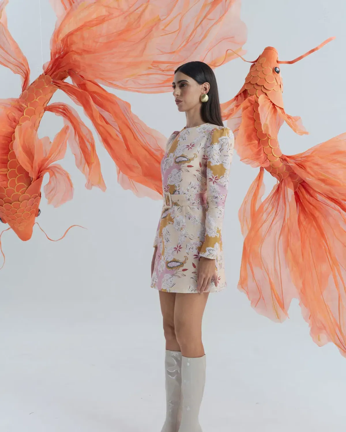 JUSTIN TONG HAZEL MINI DRESS [ENCHANTED WATERS] SIZE 12 - Image 2