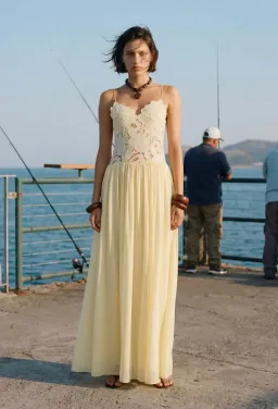 Hansen and Gretel Stephanie maxi in butter yellow size 6 XS  for rent on The Volte - image 3
