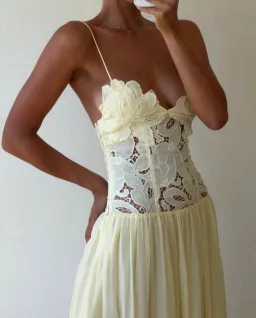 Hansen and Gretel Stephanie Dress in Butter Yellow  for rent on The Volte - image 2