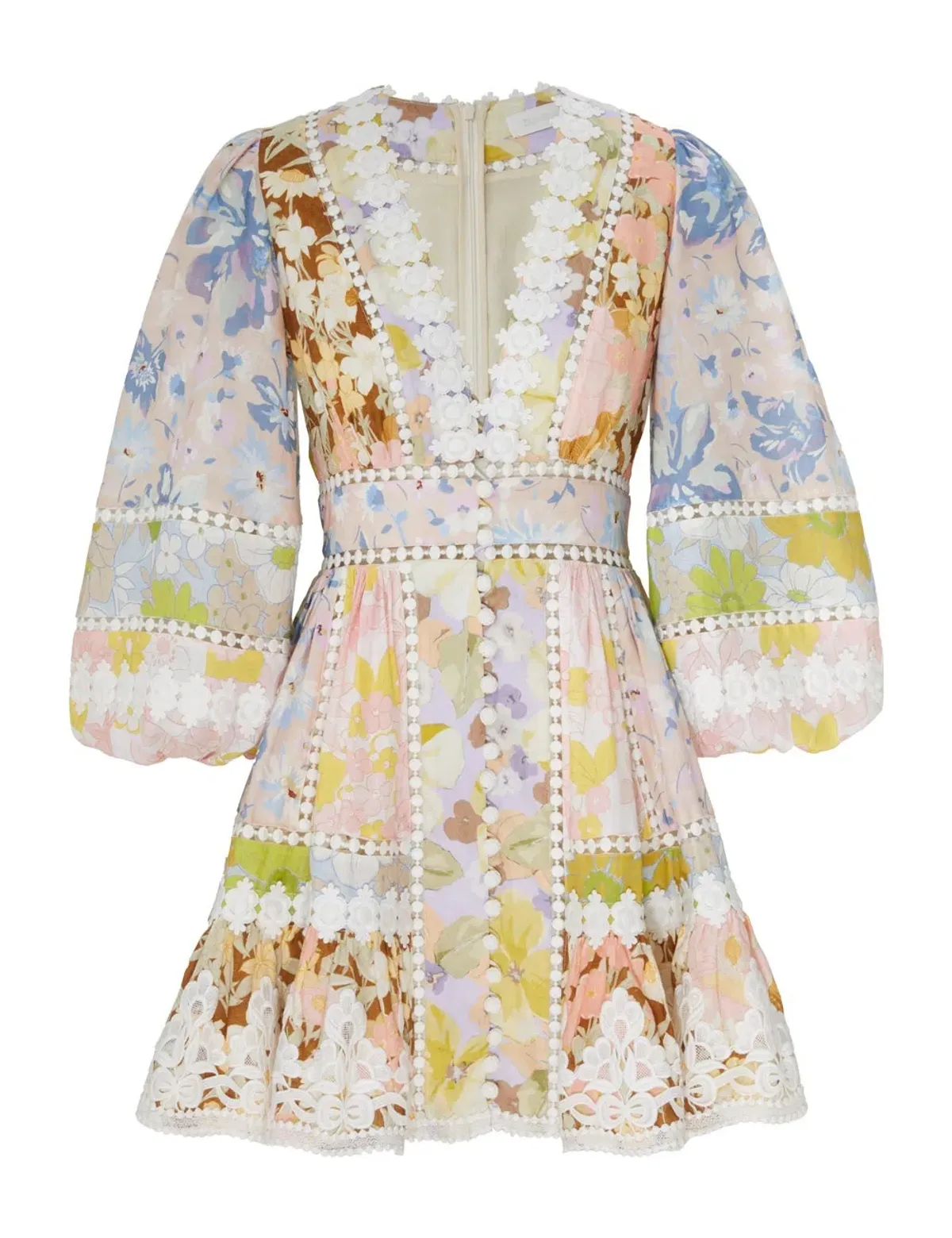 ZIMMERMANN POP TRIMMED MINI DRESS SIZE 2 - Image 4