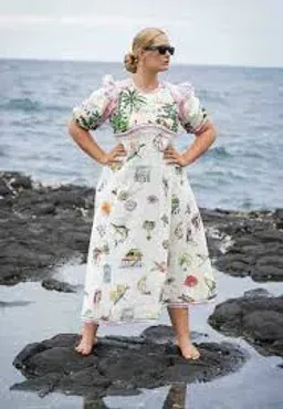 ALEMAIS SUNSET MIDI DRESS SIZE 8 for rent on The Volte - image 3