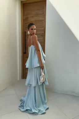 Elliatt Tilly Tiered Maxi Dress Pale Blue Small  for rent on The Volte - image 1