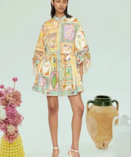 Alemais Holiday Go-to Mini Dress Multi Size AU 6 for rent on The Volte - image 1