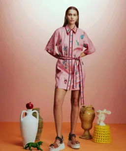 Alemais Timmy Embroidered Mini Dress in Pink Size AU 10 for rent on The Volte - image 2