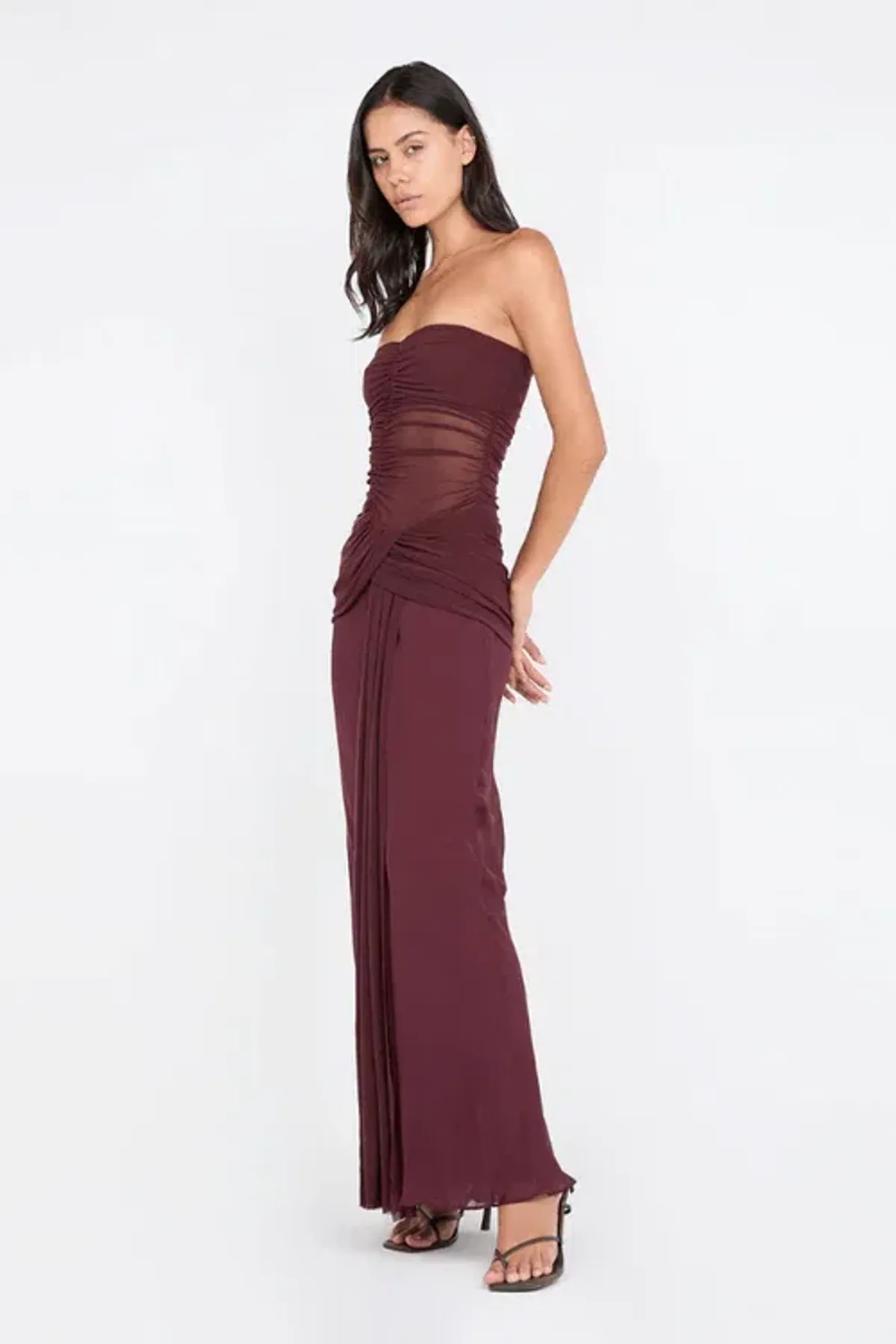 Bec & Bridge NOEMI STRAPLESS MAXI DRESS in PLUM - Size 12 - Image 2
