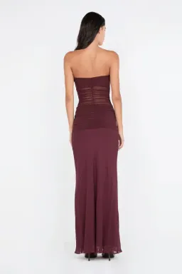 Bec & Bridge NOEMI STRAPLESS MAXI DRESS in PLUM - Size 12 for rent on The Volte - image 5