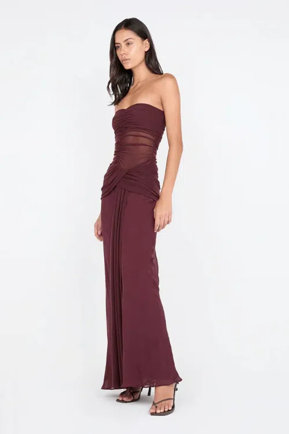 Bec & Bridge NOEMI STRAPLESS MAXI DRESS in PLUM - Size 12 - Image 4
