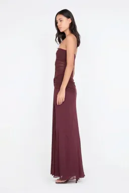 Bec & Bridge NOEMI STRAPLESS MAXI DRESS in PLUM - Size 12 for rent on The Volte - image 3