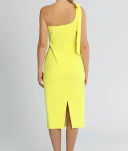 By Johnny Lean Shoulder Midi Dress for rent on The Volte - image 4