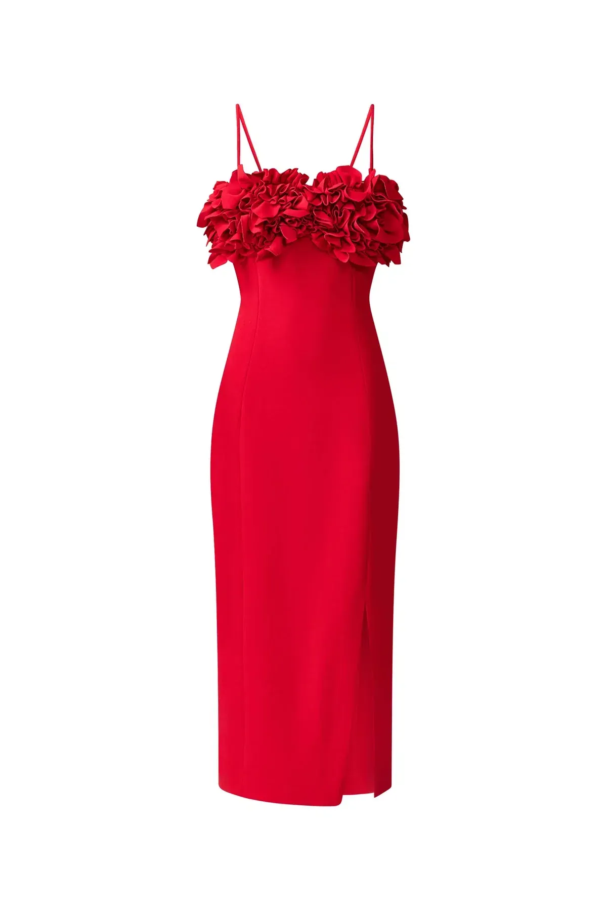 ELLIATT Lila fitted red midi dress  - Image 1