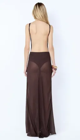 Bec & Bridge SOLENNE BACKLESS MAXI DRESS Dark Chocolate Size 8 for rent on The Volte - image 2