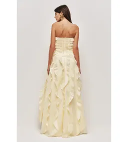 Aje Allairie Gown in Butter Yellow Size AU10 for rent on The Volte - image 3