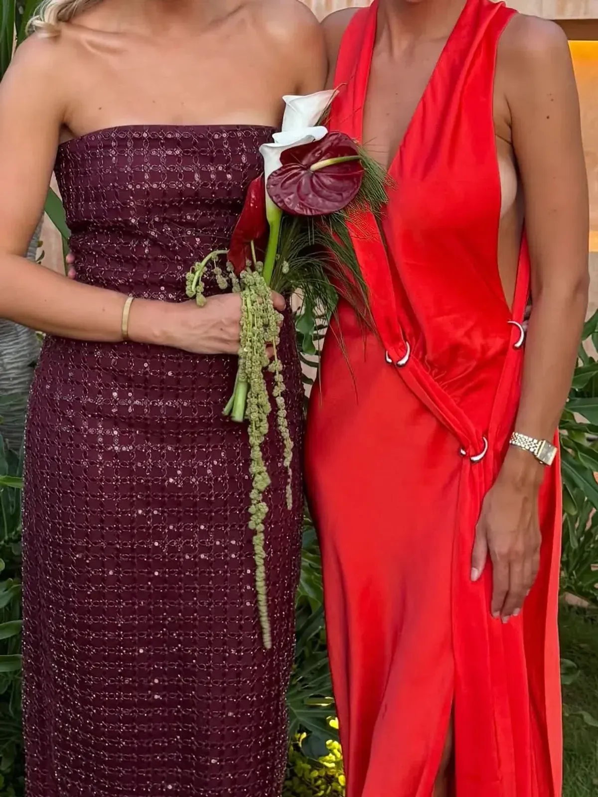 MISHA Harlow Satin Maxi Dress Chilli Size XS  - Image 3