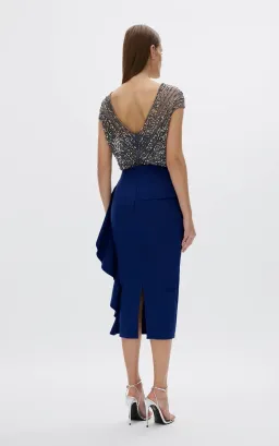 Rachel Gilbert Gingette Dress in colour Midnight size 5 for rent on The Volte - image 4