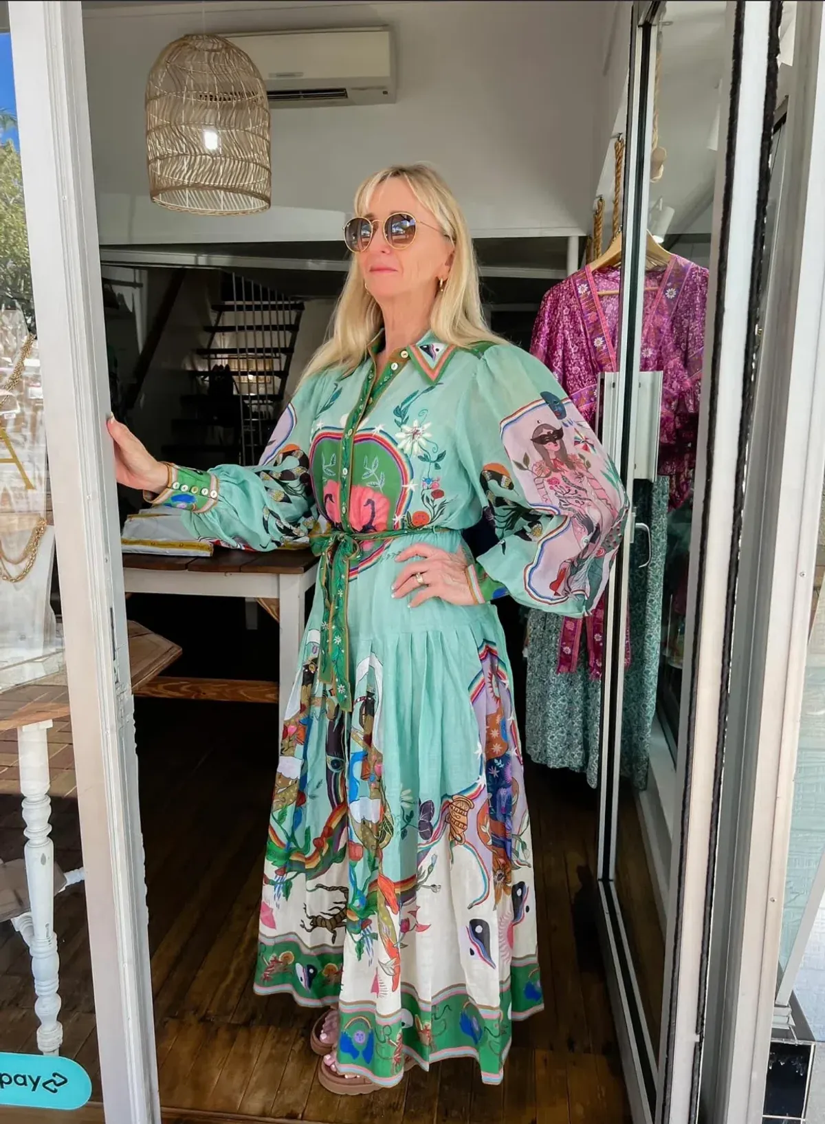 Alemais Evergreen Shirt Dress Size AU 12 - Image 4