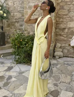 Misha Collection Harlow Satin Maxi Dress 6 for rent on The Volte - image 1