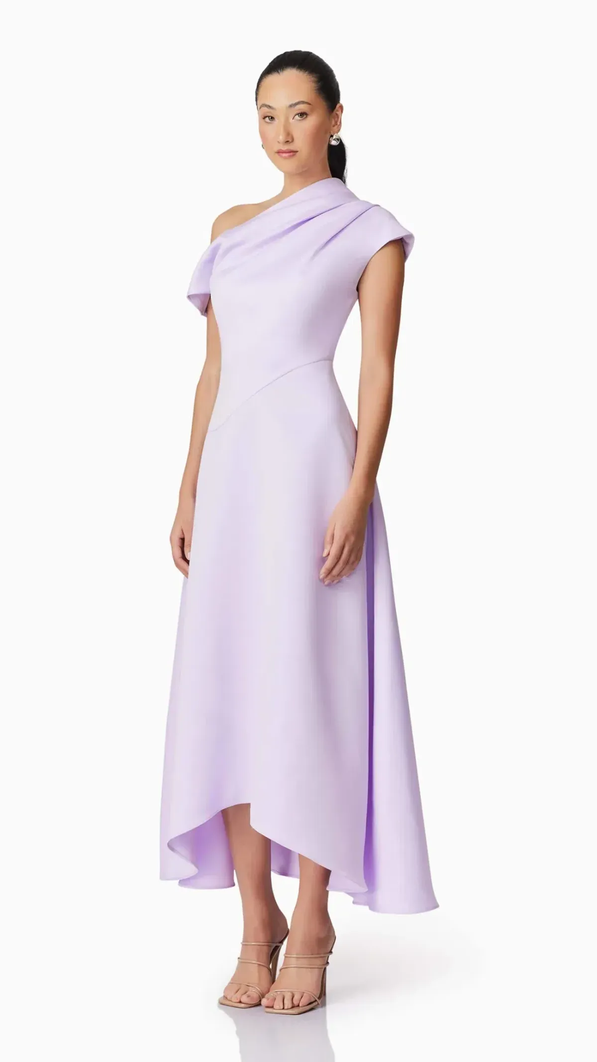 Elliatt Marissa One Shoulder Gown in Purple Size L (12) - Image 3