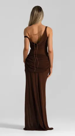 Natalie Rolt Cadence Gown Espresso size 1 for rent on The Volte - image 3