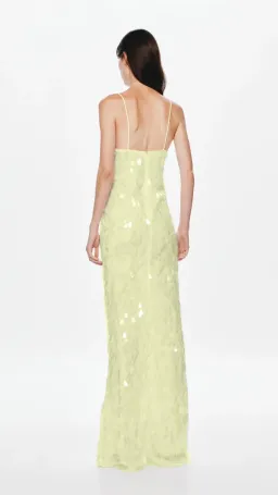 MISHA Sapphire Sequin Maxi Dress in Lemon Size XS (6) for rent on The Volte - image 2