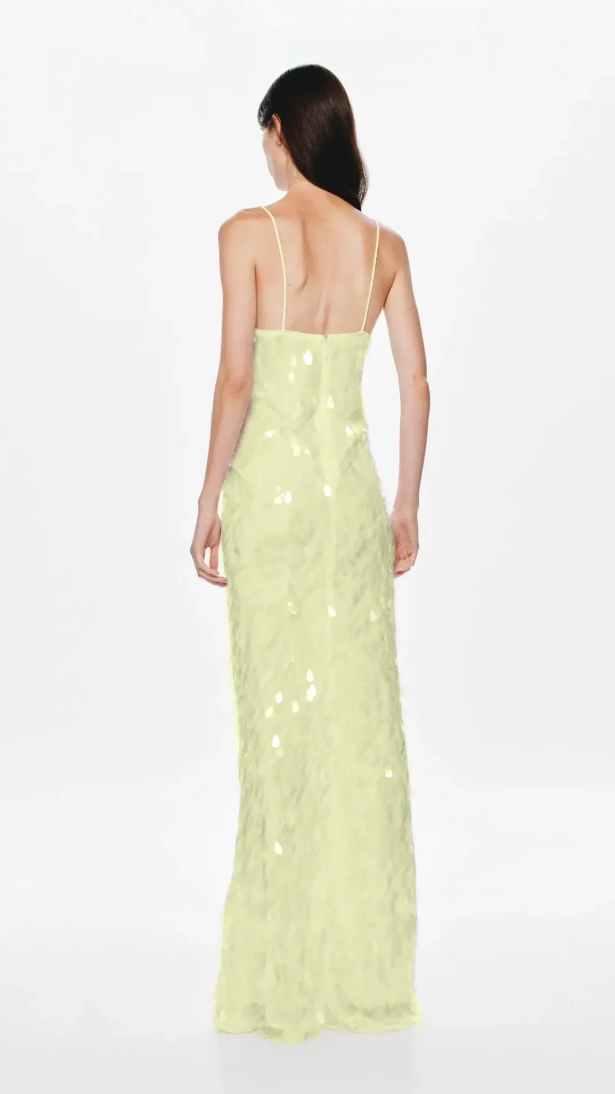 MISHA Sapphire Sequin Maxi Dress in Lemon Size S (8) - Image 2