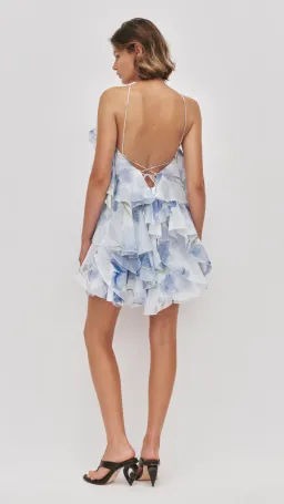 AJE Pandorea Layered Mini Dress in Iris Size 8 for rent on The Volte - image 2